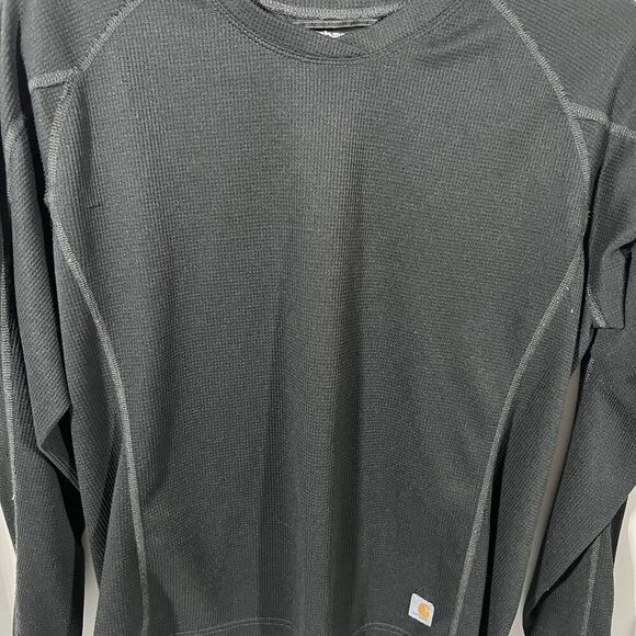 Carhartt Force Waffle Base Layer Thermal Long Sleeve Black Shirt Women s L 12/14 - Picture 5 of 6